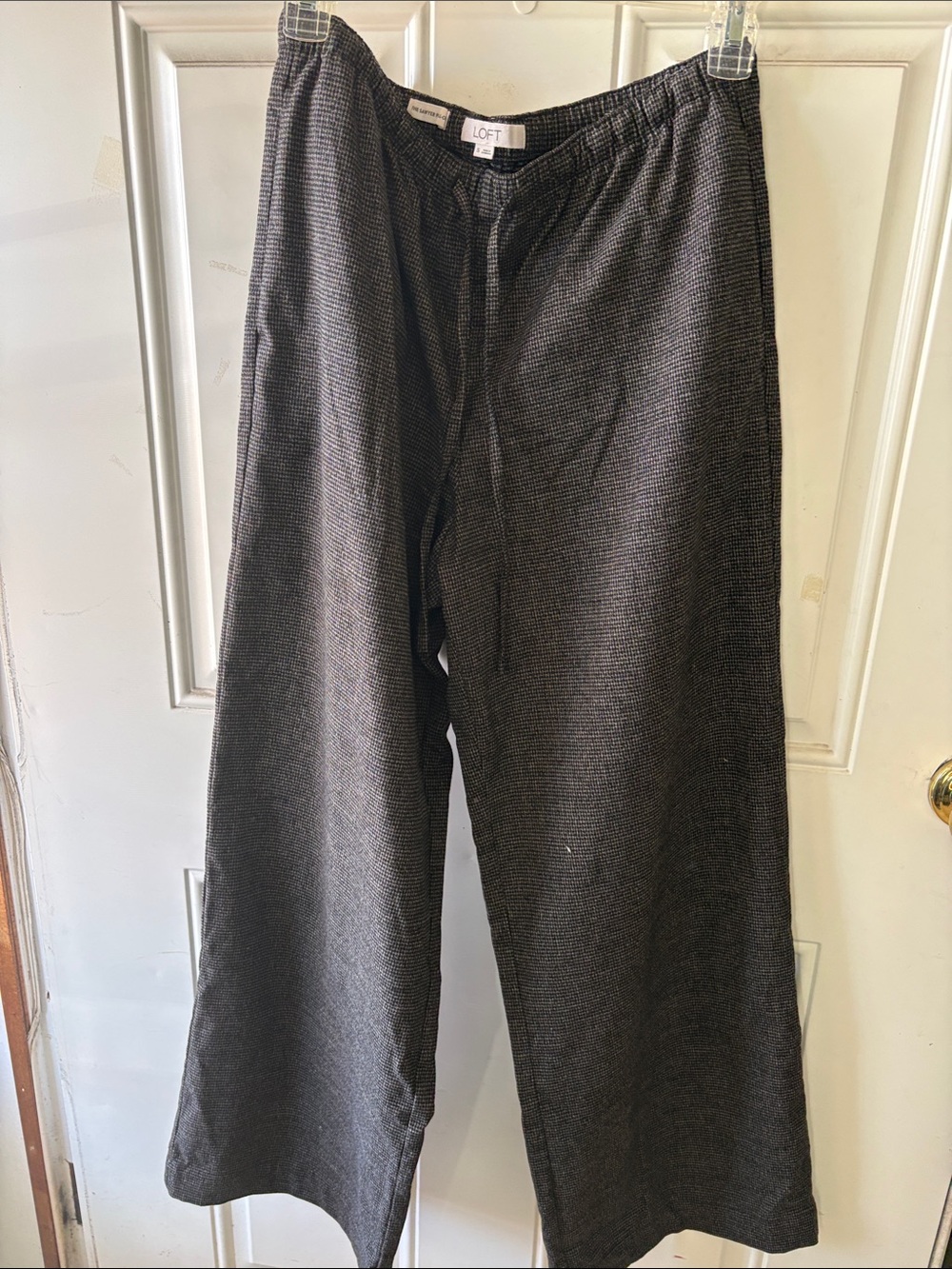 LOFT Men's Wide-Leg Drawstring Pants - Dark Charcoal